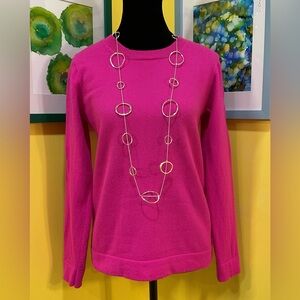 J.Crew Mercantile Vibrant Pink Super Soft Crew Neck Sweater Size Small